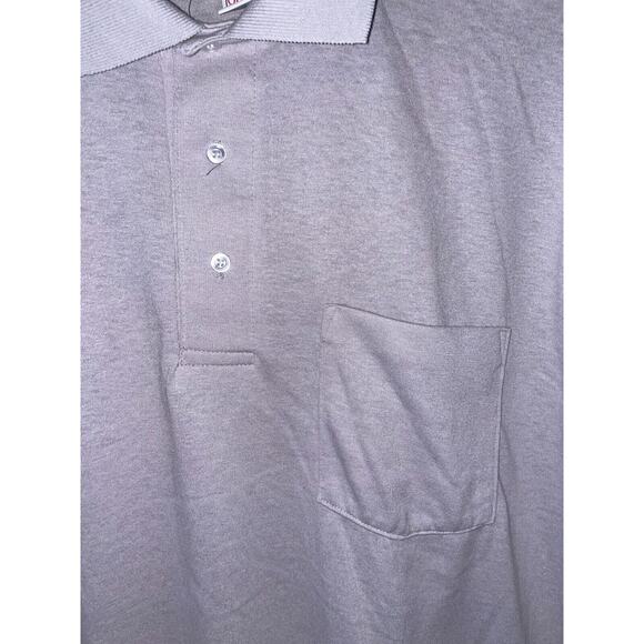 1980s Vintage Screenmates Great American Originals Gray Polo Shirt Blank VTG 80s - Picture 3 of 9